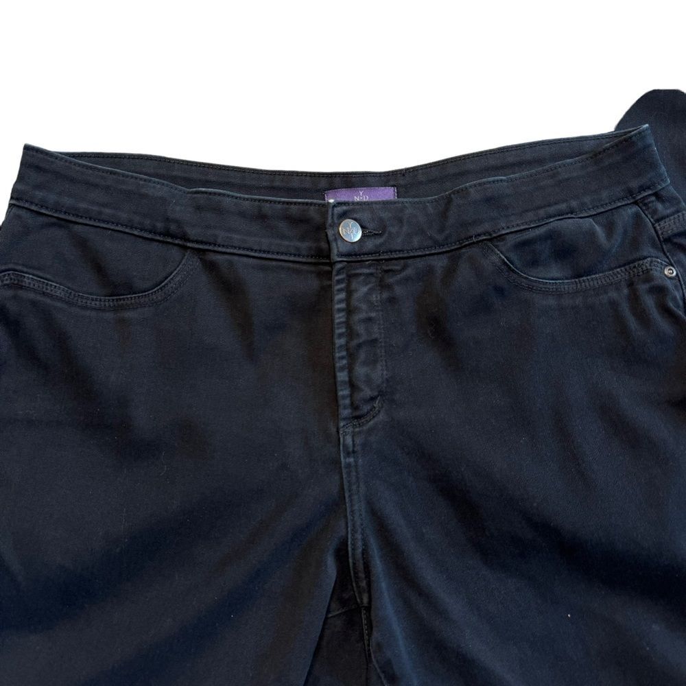 NYDJ Women's Black Velvet Pants Jeans Stretch Size 14P